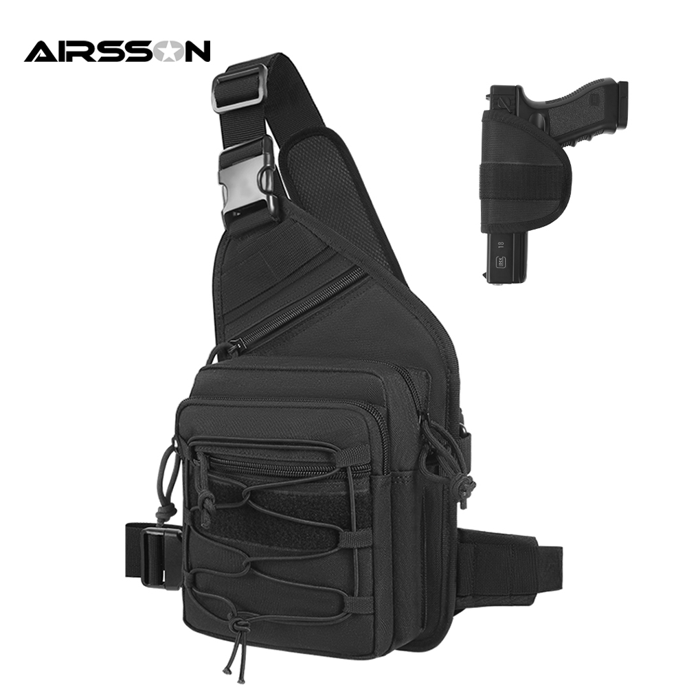 Edc Concealed Carry Sling Bag - Tas sarung Pistol luar ruangan, kantung