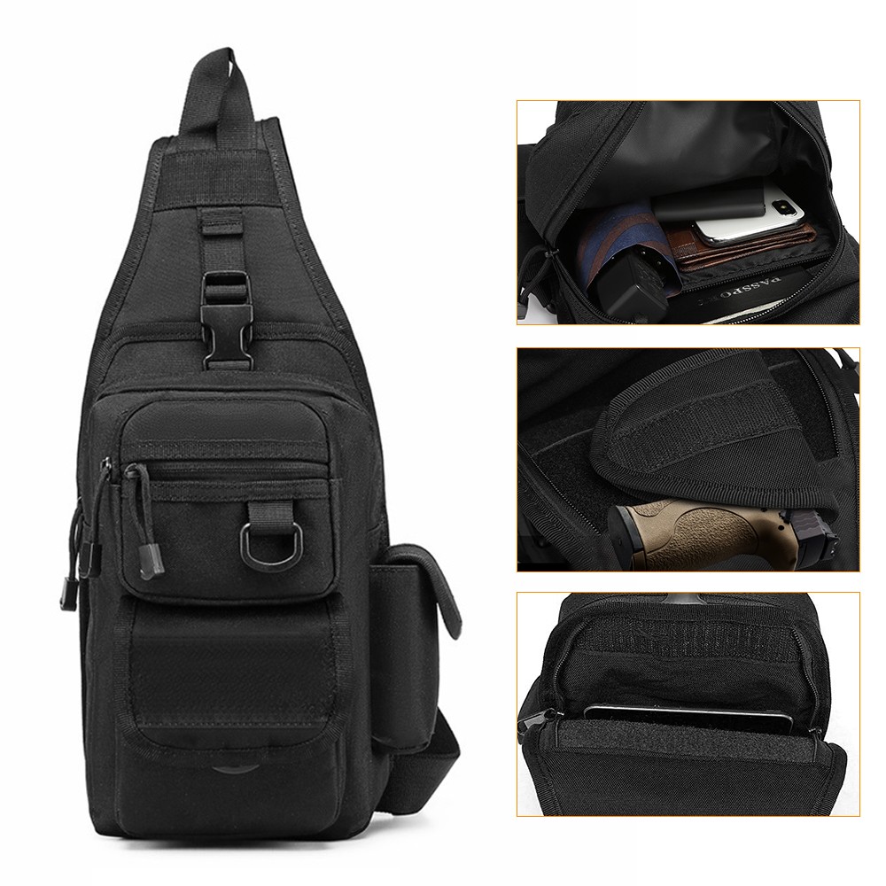 Tas Pistol taktis, Sarung Pist - Edc Concealed Carry Sling Bag ulasan dan harga