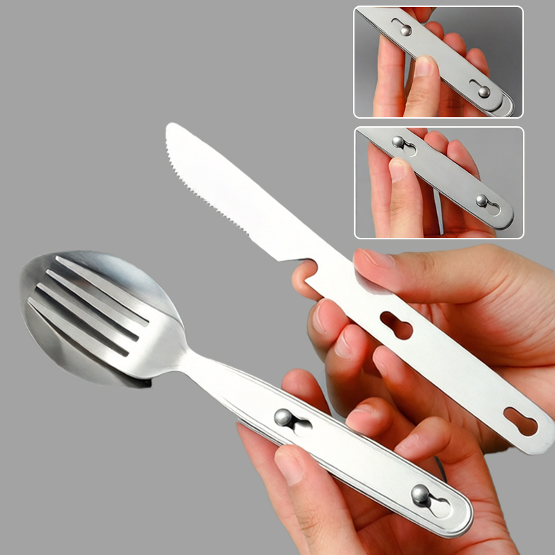 3 Buah/Set Sendok Garpu Lipat  - Edc Everyday Carry Knives ulasan dan harga