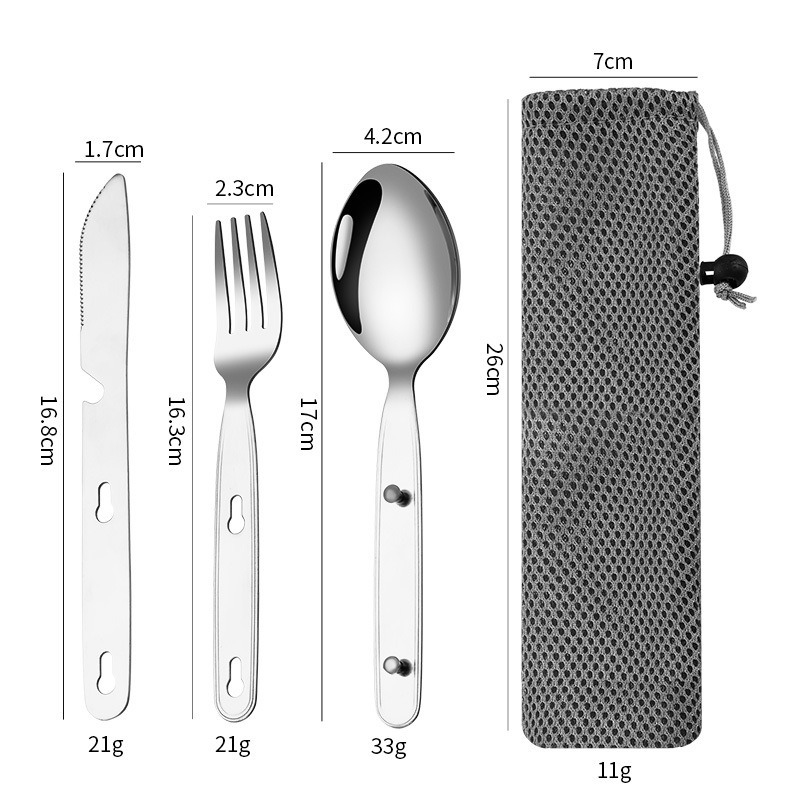 3 Buah/Set Sendok Garpu Lipat  - Edc Everyday Carry Knives ulasan dan harga